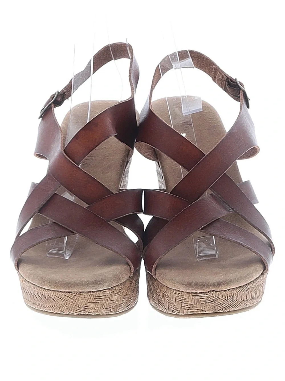 Altar'd State Brown Strappy Wedge Sandals